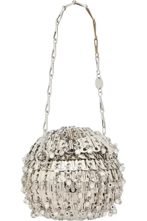 Paco rabanne Tassen, Dames, Grijs, ONE Size, Zilveren Sphere Handtas