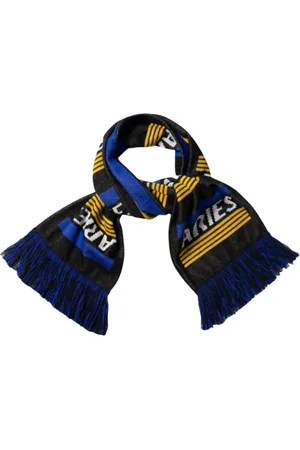 ARIES Accessoires, Heren, Blauw, ONE Size, Zwart Creditcard Sjaal