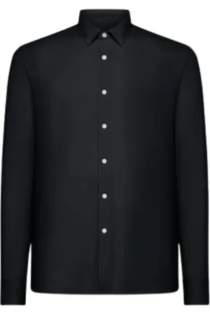 RRD Overhemden, Heren, Zwart, S, Stretch Oxford Overhemd met Nacre Knopen