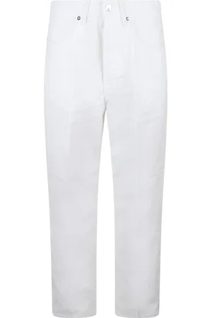 Nine In The Morning Jeans, Heren, Wit, W31, Katoen, Witte Katoenen Wortel 5-Pocket Jeans