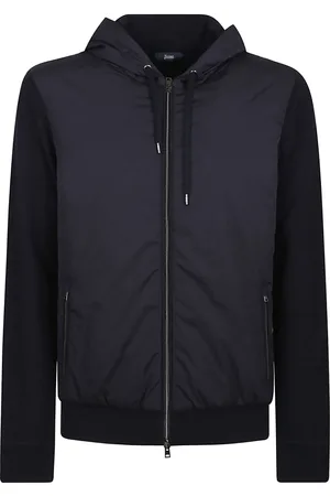 HERNO Sweatshirts & Hoodies, Heren, Blauw, M, Katoen, Blauwe Jas voor Mannen