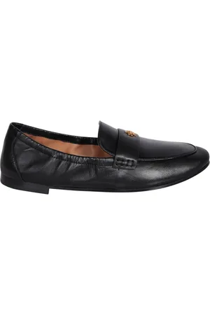 Tory Burch Schoenen, Dames, Zwart, 39 EU, Leer, Zwarte Ballerina`s Elegante Stijl