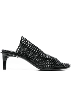 Kenzo Schoenen, Dames, Zwart, 37 EU, Leer, Schoenen met vierkante neus en gevormde hak