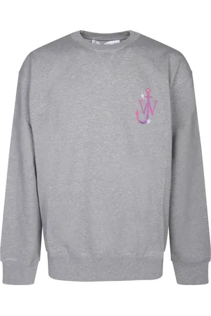 J.W.Anderson Sweatshirts & Hoodies, Heren, Grijs, M, Katoen, Sweatshirt met logo-print van katoen