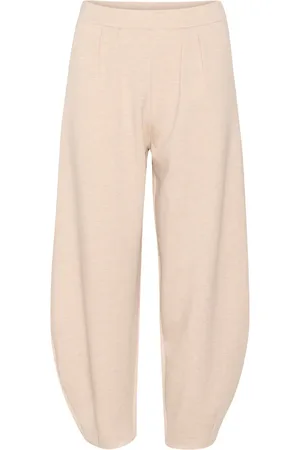 INWEAR Broeken, Dames, , M, Polyester, Loose Fit Vanilla Melange Broek
