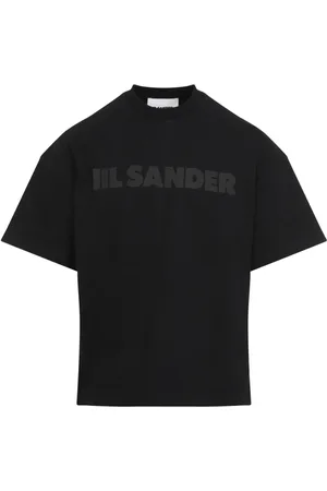 Jil Sander Tops, Heren, Zwart, L, Katoen, Zwart T-shirt