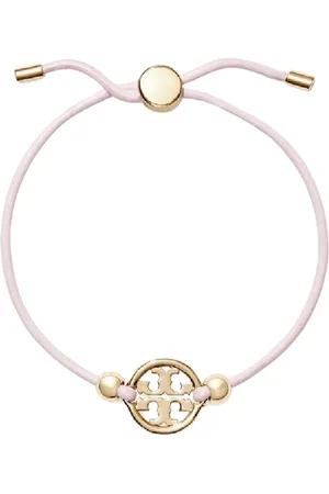 Tory Burch Accessoires, Dames, Roze, ONE Size, Leer, Roze Miller Armband
