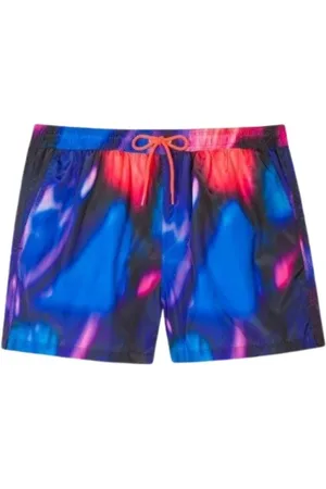 Paul Smith Badkleding, Heren, Blauw, M, Polyester, Zwemshorts met Rave Boy-patroon