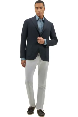 Boglioli Jassen, Heren, Blauw, XS, Katoen, Comfortabele katoenen piqué K-jas