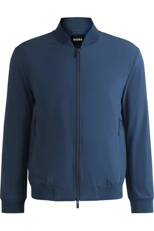 HUGO BOSS Jassen, Heren, Blauw, L, Slim Fit Bomberjack