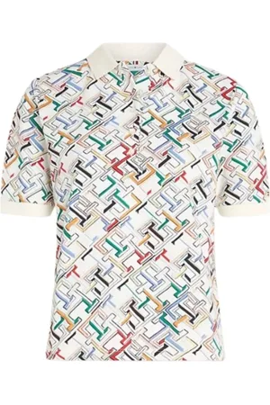 Tommy Hilfiger Tops, Dames, Veelkleurig, S, Katoen, Polo Shirt Regular Fit
