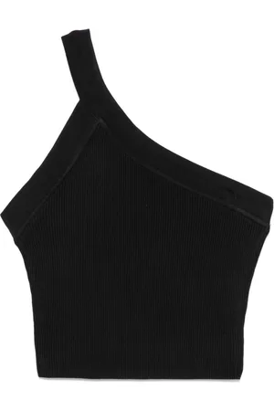 IRO Tops, Dames, Zwart, L, Polyester, Asymmetrische Top met Één Schouder