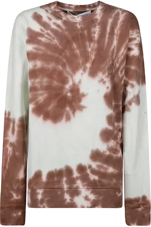J.W.Anderson Sweatshirts & Hoodies, Dames, Bruin, S, Katoen, Cat Tie Dye Sweatshirt