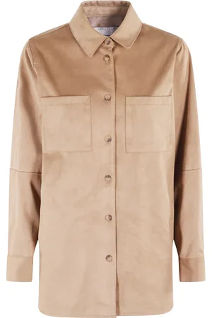 Urban Code Blouses & Shirts, Dames, Bruin, M, Polyester, Karamel Faux Suede Shirt