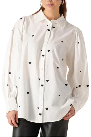 Y.A.S Blouses & Shirts, Dames, Wit, M, Katoen, Yasheart Long Sleeve Shirt