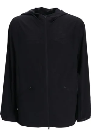 Y-3 Jassen, Heren, Zwart, L, Ripstop Hardloopjack met Capuchon
