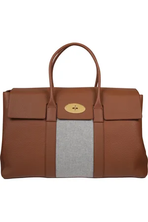 ELEVENTY Tassen, Dames, Bruin, ONE Size, Leer, Flannel Piccadilly leren tas