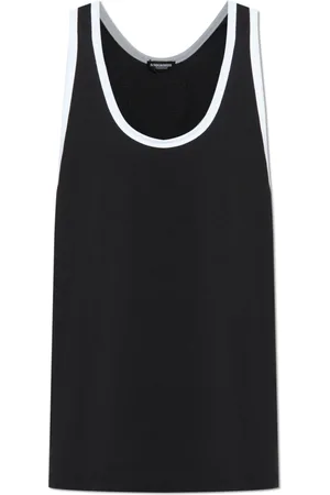 Dsquared2 Tops, Heren, Zwart, XL, Katoen, Mouwloos T-shirt