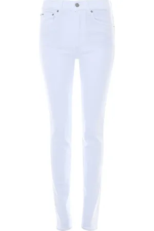 Ralph Lauren Jeans, Dames, Wit, W25, Katoen, Mid Rise Skinny Jeans