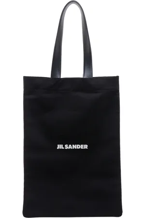 Jil Sander Tassen, Heren, Zwart, ONE Size, Katoen, Canvas Schoudertas Ss 23