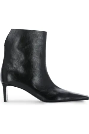 Khaite Schoenen, Dames, Zwart, 36 EU, Leer, Ona Enkellaarsjes