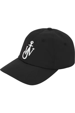 J.W.Anderson Accessoires, Heren, Zwart, ONE Size, Katoen, Geborduurde Zwarte Logo Cap