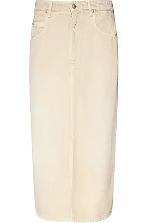Isabel Marant Rokken, Dames, , M, Katoen, Midi Rok met Split aan de Voorkant