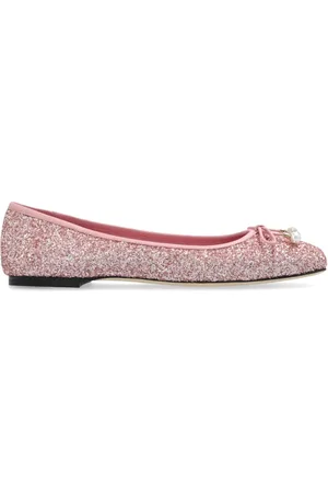 Jimmy Choo Schoenen, Dames, Roze, 40 EU, Leer, Elme Ballerina`s