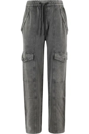 Isabel Marant Broeken, Dames, Zwart, XS, Katoen, Peorana Urban Track Pants met trekkoord