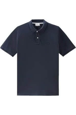 Woolrich Tops, Heren, Blauw, S, Katoen, Cotton Polo Shirt