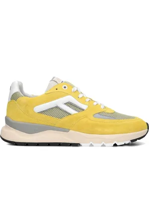 Floris van Bommel Schoenen, Heren, Veelkleurig, 42 EU, Gele Lage Top Heren Sneakers