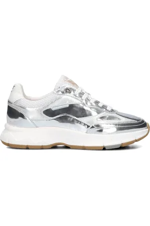 Floris van Bommel Schoenen, Dames, Grijs, 38 EU, Zilveren Lage Sneakers Sfw-10101