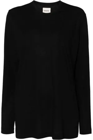 Khaite Tops, Dames, Zwart, L, Katoen, Morton Top