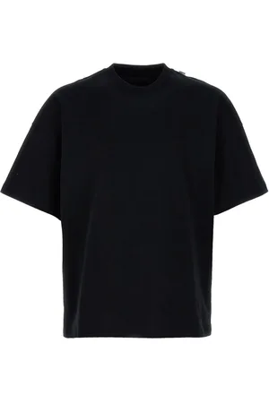 Jil Sander Tops, Heren, Zwart, L, Katoen, Zwart katoenen T-shirt met logo
