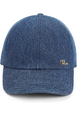 Chloé Accessoires, Dames, Blauw, M, Katoen, Blauwe Hoeden & Petten voor Vrouwen