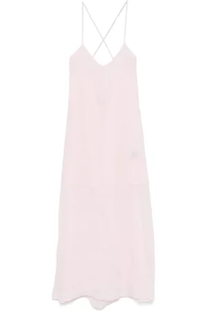 FISICO Kleedjes, Dames, Roze, S, Roze V-hals Spaghettiband Jurk