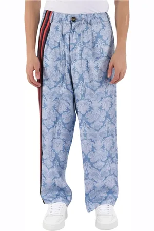 PIERRE-LOUIS MASCIA Broeken, Heren, Veelkleurig, M, Zijden broek met elastische taille