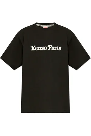 Kenzo Tops, Heren, Zwart, M, Katoen, T-shirt met print