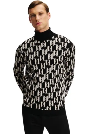 Karl Lagerfeld Truien, Heren, Zwart, M, Katoen, Turtleneck