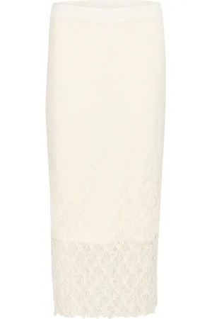 Soaked in Luxury Rokken, Dames, Wit, L, Elegante Slim-Fit Rok Whisper