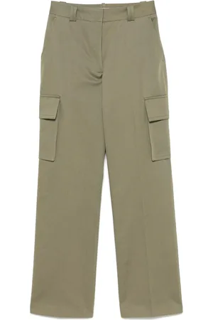 ANINE BING Broeken, Dames, Groen, M, Olijfgroene Cargo Broek