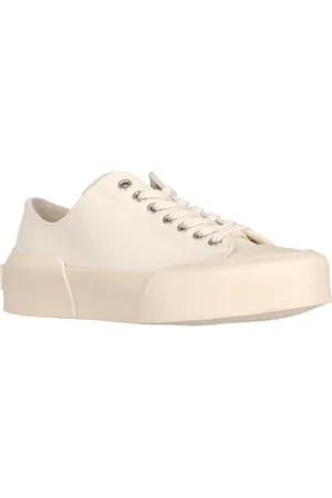 Jil Sander Schoenen, Dames, Wit, 35 EU, Katoen, Lage Sneakers