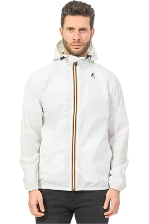 K-Way Jassen, Heren, Wit, XL, Nylon, Lichtgewicht Jas met Capuchon