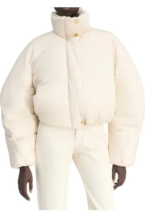 Jacquemus Jassen, Dames, Wit, S, Katoen, Cropped Puffer Jacket