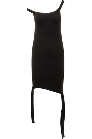 J.W.Anderson Tops, Dames, Zwart, S, Katoen, Gedeconstrueerde Asymmetrische Jurk