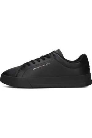 Tommy Hilfiger Schoenen, Heren, Zwart, 41 EU, Leer, Court Sneakers