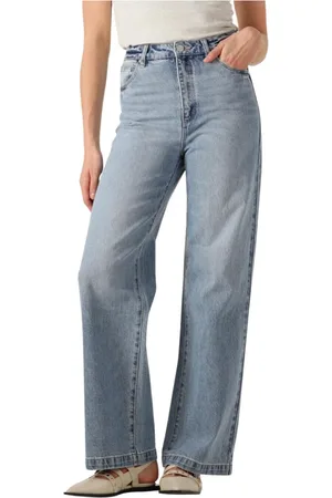 ABrand Jeans, Dames, Blauw, W30, High Wide Liv Straight Leg Jeans