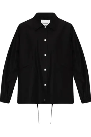 Jil Sander Jassen, Dames, Zwart, M, Katoen, Katoenen Jas