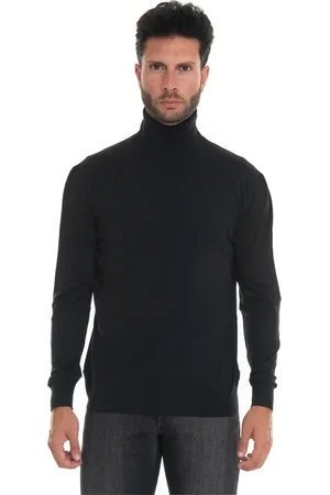 Kiton Truien, Heren, Zwart, M, Wol, Stijlvolle Model Turtleneck