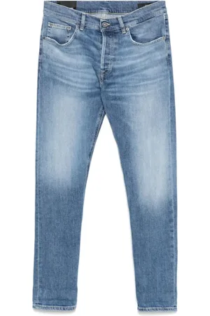 Dondup Jeans, Heren, Blauw, W32, Denim, Blauwe Denim Jeans Knoopsluiting